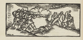 Max Unold. Untitled (Execution) (tailpiece, p. 22) from the periodical  Zeit-Echo. Ein Kriegs-Tagebuch der K&uuml;nstler, vol. 1, no. 2 (Sept 1914). 1914