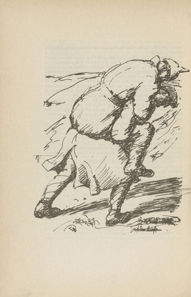 Walther Teutsch. Untitled (Wounded Man) (plate, [p. 350]) from the periodical  Zeit-Echo. Ein Kriegs-Tagebuch der K&uuml;nstler, vol. 1, no. 23/24 (Sept 1915). 1915