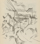 Paul Adolf Seehaus. Untitled (Fishing Village) (plate, [p. 355]) from the periodical  Zeit-Echo. Ein Kriegs-Tagebuch der K&uuml;nstler, vol. 1, no. 23/24 (Sept 1915). 1915