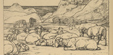 August Gaul. From Serbia and Montenegro's Better Days (Aus Serbien und Montenegros besseren Tagen) (plate, p. 60) from the periodical Kriegszeit. K&uuml;nstlerflugbl&auml;tter, vol. 1, no. 15 (2 Dec 1914). 1914