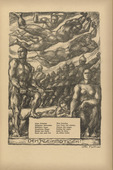 Otto Hettner. To the Fainthearted Ones (Den Kleinm&uuml;tigen) (plate, p. 61) from the periodical Kriegszeit. K&uuml;nstlerflugbl&auml;tter, vol. 1, no. 15 (2 Dec 1914). 1914