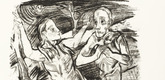 Oskar Kokoschka. The Woman Leads the Man (Das Weib f&uuml;hrt den Mann) (plate 4) from  O Eternity - Thou Word of Thunder (Bach Cantata) [O Ewigkeit - Du Donnerwort (Bachkantate)]. (1914, published 1916)