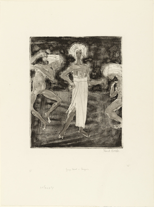 Emil Nolde. Young Prince and Dancers (Junger F&uuml;rst und T&auml;nzerinnen). (1918)