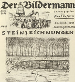August Gaul. Early Spring (Vorfr&uuml;hling) (front cover, folio 4) from the periodical Der Bildermann, vol. 1, no. 2 (Apr 1916). 1916