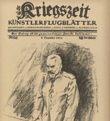 Max Liebermann. The Chancellor (Reichskanzler) (in-text plate, p. 63) from the periodical Kriegszeit. K&uuml;nstlerflugbl&auml;tter, vol. 1, no. 16 (9 Dec 1914). 1914