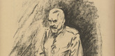 Max Liebermann. The Chancellor (Reichskanzler) (in-text plate, p. 63) from the periodical Kriegszeit. K&uuml;nstlerflugbl&auml;tter, vol. 1, no. 16 (9 Dec 1914). 1914