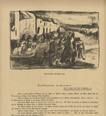 Rudolf Grossmann. Polish Refugees (Polnische Fl&uuml;chtlinge) (headpiece, p. 64) from the periodical Kriegszeit. K&uuml;nstlerflugbl&auml;tter, vol. 1, no. 16 (9 Dec 1914). 1914