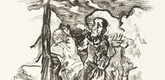 Oskar Kokoschka. Fear and Hope (The Man Comforts the Woman) [Furcht und Hoffnung (Der Mann tr&ouml;stet das Weib)] (plate 7) from  O Eternity - Thou Word of Thunder (Bach Cantata) [O Ewigkeit - Du Donnerwort (Bachkantate)]. (1914, published 1916)