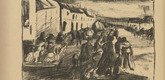 Rudolf Grossmann. Polish Refugees (Polnische Fl&uuml;chtlinge) (headpiece, p. 64) from the periodical Kriegszeit. K&uuml;nstlerflugbl&auml;tter, vol. 1, no. 16 (9 Dec 1914). 1914