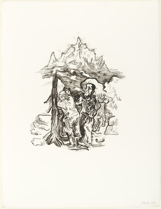 Oskar Kokoschka. Fear and Hope (The Man Comforts the Woman) [Furcht und Hoffnung (Der Mann tr&ouml;stet das Weib)] (plate 7) from  O Eternity - Thou Word of Thunder (Bach Cantata) [O Ewigkeit - Du Donnerwort (Bachkantate)]. (1914, published 1916)