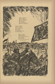 Erich B&uuml;ttner. Cavalry Song (Reiterlied) (plate, p. 65) from the periodical Kriegszeit. K&uuml;nstlerflugbl&auml;tter, vol. 1, no. 16 (9 Dec 1914). 1914