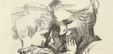 K&auml;the Kollwitz. Mother with a Child in her Arms (Mutter mit Kind auf dem Arm) (plate, folio 5) from the periodicial Der Bildermann, vol. 1, no. 2 (Apr 1916). 1916