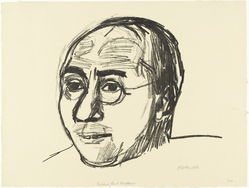 Oskar Kokoschka. Portrait Paul Westheimfrom the periodical in portfolio form Die Schaffenden, vol. 4, no. 3. (1923)