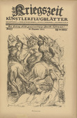 Georg Greve-Lindau. Cavalry Battle (Reitergefecht) (in-text plate, p. 67) from the periodical Kriegszeit. K&uuml;nstlerflugbl&auml;tter, vol. 1, no. 17 (16 Dec 1914). 1914