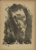 Bruno Krauskopf. Portrait Study (Port&auml;tstudie) (plate, number 8) from the periodical Junge Berliner Kunst, no. 6. 1919-20 (print executed 1919)