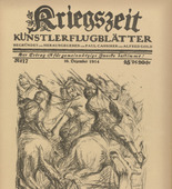 Georg Greve-Lindau. Cavalry Battle (Reitergefecht) (in-text plate, p. 67) from the periodical Kriegszeit. K&uuml;nstlerflugbl&auml;tter, vol. 1, no. 17 (16 Dec 1914). 1914