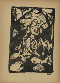 Erika M. K&uuml;nzig. Madonna with Deer (Die Muttergottes mit den Rehen) (plate, number 9) from the periodical Junge Berliner Kunst, no. 6. 1919-20 (print executed 1919)