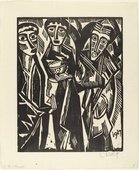 Karl Schmidt-Rottluff. The Three Magi (Die heiligen drei K&ouml;nige) from the portfolio Ten Woodcuts by Schmidt-Rottluff (Zehn Holzschnitte von Schmidt-Rottluff). (1917, published 1919)