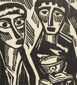 Karl Schmidt-Rottluff. The Three Magi (Die heiligen drei K&ouml;nige) from the portfolio Ten Woodcuts by Schmidt-Rottluff (Zehn Holzschnitte von Schmidt-Rottluff). (1917, published 1919)