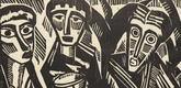 Karl Schmidt-Rottluff. The Three Magi (Die heiligen drei K&ouml;nige) from the portfolio Ten Woodcuts by Schmidt-Rottluff (Zehn Holzschnitte von Schmidt-Rottluff). (1917, published 1919)