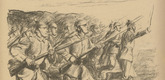 Max Liebermann. March, March, Hurrah! (Marsch, Marsch, Hurrah!) (in-text plate, p. 71) from the periodical Kriegszeit. K&uuml;nstlerflugbl&auml;tter, vol. 1, no. 18/19 (24 Dec 1914). 1914