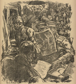 Erich B&uuml;ttner. After the Distribution of Christmas Presents (Nach der Bescherung) (in-text plate, p. 73) from the periodical Kriegszeit. K&uuml;nstlerflugbl&auml;tter, vol. 1, no. 18/19 (24 Dec 1914). 1914