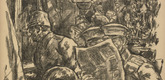 Erich B&uuml;ttner. After the Distribution of Christmas Presents (Nach der Bescherung) (in-text plate, p. 73) from the periodical Kriegszeit. K&uuml;nstlerflugbl&auml;tter, vol. 1, no. 18/19 (24 Dec 1914). 1914