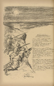 Max Liebermann. War on Earth (Krieg auf Erden) (plate, p. 74) from the periodical Kriegszeit. K&uuml;nstlerflugbl&auml;tter, vol. 1, no. 18/19 (24 Dec 1914). 1914