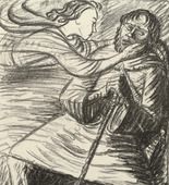 Ernst Barlach. The Weary One (Der M&uuml;de) (plate, folio 9) from the periodical Der Bildermann, vol. 1, no. 4 (May 1916). 1916