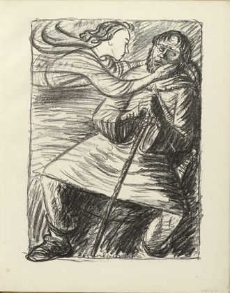 Ernst Barlach. The Weary One (Der M&uuml;de) (plate, folio 9) from the periodical Der Bildermann, vol. 1, no. 4 (May 1916). 1916