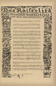 Erich B&uuml;ttner. The Imperial Anthem (Der Kaiserlied) (border, p. 75) from the periodical Kriegszeit. K&uuml;nstlerflugbl&auml;tter, vol. 1, no. 18/19 (24 Dec 1914). 1914