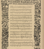 Erich B&uuml;ttner. The Imperial Anthem (Der Kaiserlied) (border, p. 75) from the periodical Kriegszeit. K&uuml;nstlerflugbl&auml;tter, vol. 1, no. 18/19 (24 Dec 1914). 1914