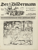 Rudolf Grossmann. In the Munich Hofgarten (Im M&uuml;nchner Hofgarten) (front cover, folio 10) from the periodical Der Bildermann, vol. 1, no. 5 (Jun 1916). 1916