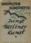 Adolf K&ouml;glsperger. Cover from the periodical Junge Berliner Kunst, no. 6. 1919-20