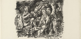 Oskar Kokoschka. Christ Crowned with Thorns (Christi Dornenkr&ouml;nung) from the series The Passion (Die Passion). (1916)