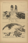 August Gaul. Teasing and Provoking Prohibited by Law (Necken und Reizen bei Strafe verboten) (plate 1, p. 7) from the periodical Kriegszeit. K&uuml;nstlerflugbl&auml;tter, vol. 1, no. 2 (7 Sept 1914). 1914