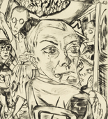 Max Beckmann. K&ouml;nigin Bar (Self-Portrait) (K&ouml;niginbar [Selbstbildnis]). (1920, published 1921)
