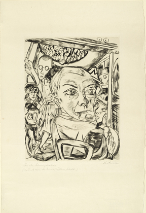 Max Beckmann. K&ouml;nigin Bar (Self-Portrait) (K&ouml;niginbar [Selbstbildnis]). (1920, published 1921)