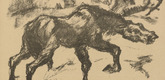 Otto Hettner. The Horse of Hell (Das H&ouml;llenpferd) (plate, p. 77) from the periodical Kriegszeit. K&uuml;nstlerflugbl&auml;tter, vol. 1, no. 18/19 (24 Dec 1914). 1914