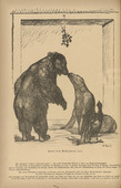 August Gaul. Under the Mistletoe (Unter dem Mistelzweig) (in-text plate, p. 78) from the periodical Kriegszeit. K&uuml;nstlerflugbl&auml;tter, vol. 1, no. 18/19 (24 Dec 1914). 1914