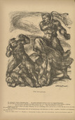 Otto Hettner. The War Year (Das Kriegsjahr) (in-text plate, p. 82) from the periodical Kriegszeit. K&uuml;nstlerflugbl&auml;tter, vol. 1, no. 20 (30 Dec 1914). 1914