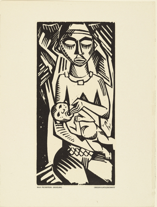 Max Pechstein. Infant (S&auml;ugling) (plate, preceding p. 161) from the periodical Das Kunstblatt, vol. 2, no. 6 (Jun 1918). 1918 (executed 1917)