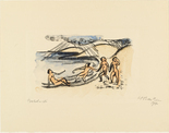Max Pechstein. Four Nudes at the Sea for the illustrated book The Samland Ode (Vier Akte am Meer f&uuml;r das illustrierte Buch Die Saml&auml;ndische Ode). 1917