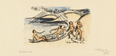 Max Pechstein. Four Nudes at the Sea for the illustrated book The Samland Ode (Vier Akte am Meer f&uuml;r das illustrierte Buch Die Saml&auml;ndische Ode). 1917