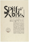 Oskar Schlemmer. Title page (Titelblatt)  from Play on Heads (Spiel mit K&ouml;pfen). (1923)