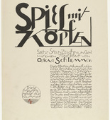 Oskar Schlemmer. Title page (Titelblatt)  from Play on Heads (Spiel mit K&ouml;pfen). (1923)