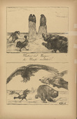 August Gaul. Teasing and Provoking Prohibited by Law (Necken und Reizen bei Strafe verboten) (plate 2, p. 7) from the periodical Kriegszeit. K&uuml;nstlerflugbl&auml;tter, vol. 1, no. 2 (7 Sept 1914). 1914