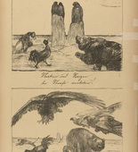 August Gaul. Teasing and Provoking Prohibited by Law (Necken und Reizen bei Strafe verboten) (plate 2, p. 7) from the periodical Kriegszeit. K&uuml;nstlerflugbl&auml;tter, vol. 1, no. 2 (7 Sept 1914). 1914
