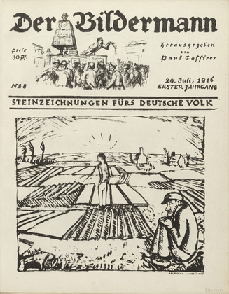 Various Artists with Walther Klemm, Ernst Barlach, Erich Heckel, Max Liebermann, August Gaul, Willy Jaeckel, Josef Bato, Ernst Ludwig Kirchner, Heinrich Zille, Oskar Kokoschka, K&auml;the Kollwitz, Otto Mueller, Max Slevogt, Ottomar Starke, Wilhelm Wagner, Leopold von Kalckreuth, Rudolf Grossmann. Der Bildermann, vol. 1, nos. 1-18. April 1916-December 1916