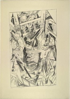 Max Beckmann. Malepartus (plate 8) [Malepartus (Blatt 8)] from Hell (Die H&ouml;lle). (1919)